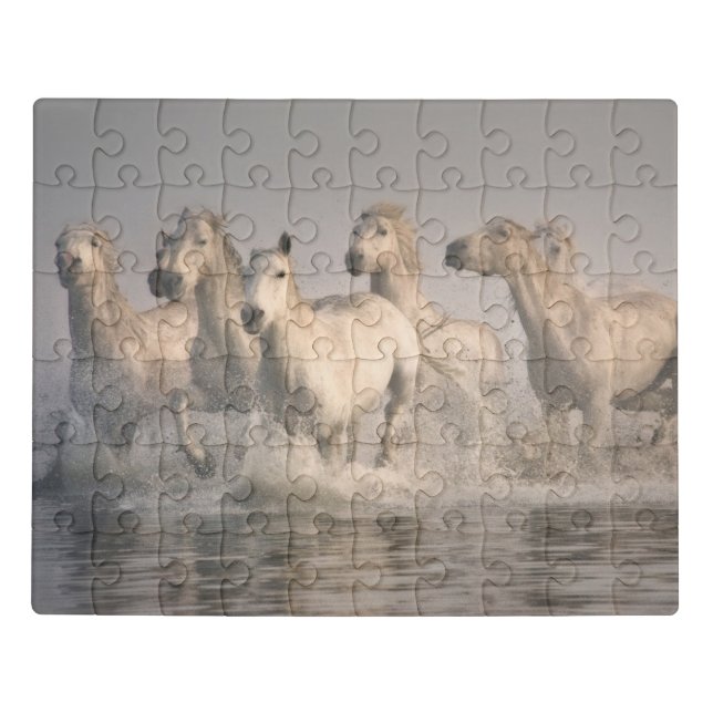Horse Galloping in the Mediterranean Water Jigsaw Puzzle (Puzzle Horizontal)