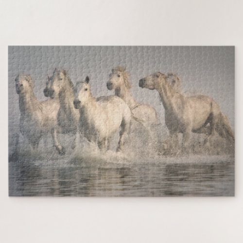 Horse Galloping in the Mediterranean Water Jigsaw Puzzle