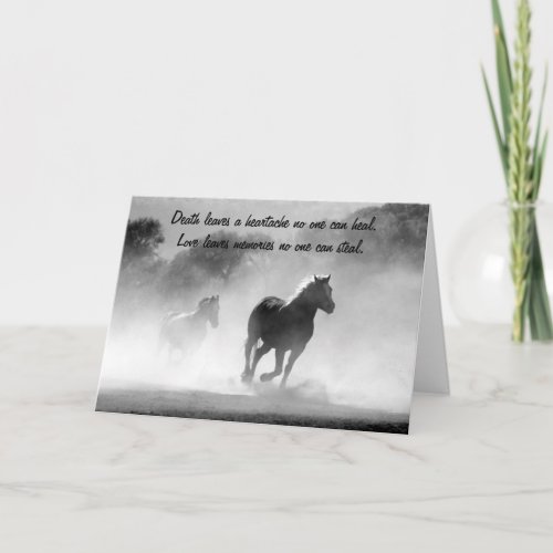 Horse Galloping Out of the Mist Silhouette Card