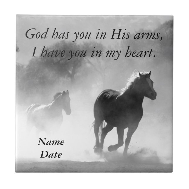 Horse Galloping Out of the Mist Tile (Front)