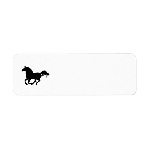 Horse galloping silhouette labels