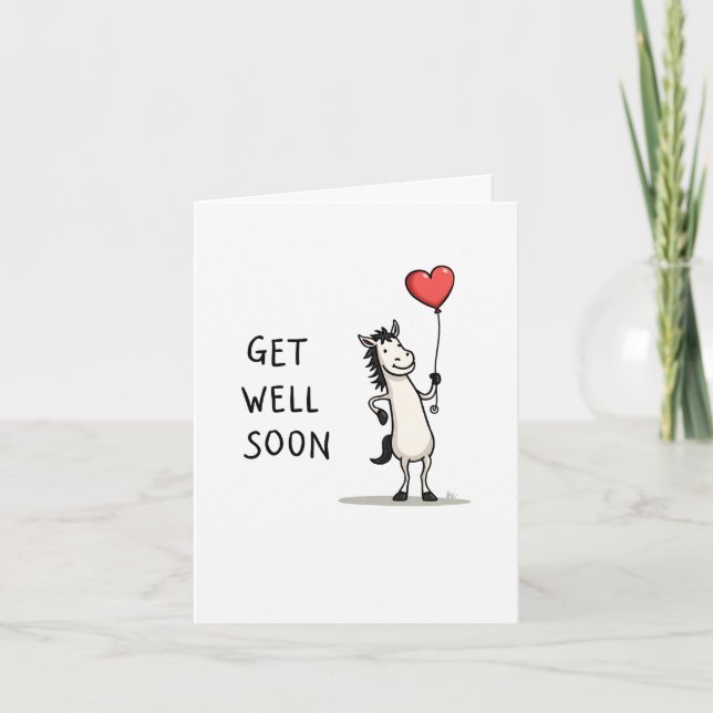 Horse Get Well Card (Front)