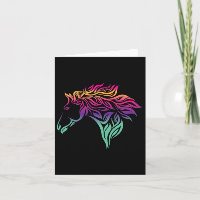 Horse Gifts For Girls. Riding  Card (Front)