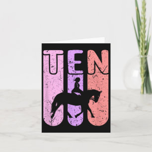 Horse Girl 10th Birthday Horseback Riding Card