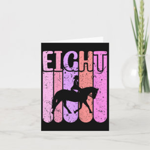 Horse Girl 8th Birthday Horseback Riding  Card