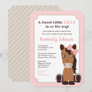 Horse Girl Baby Shower Invitation