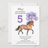 Horse girl birthday // Barn birthday party purple