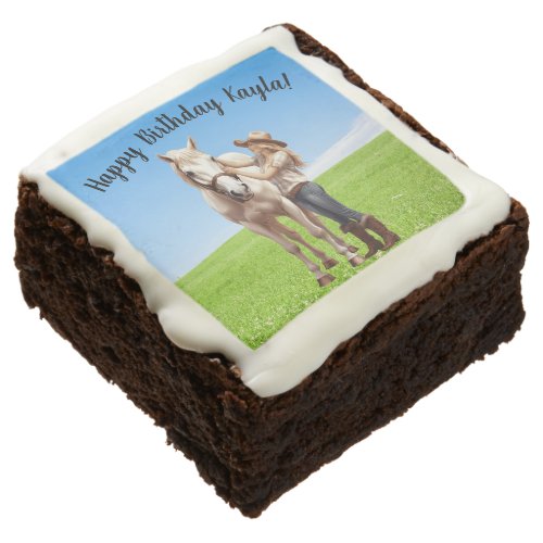 Horse Girl Birthday Celebration Special Message  Brownie