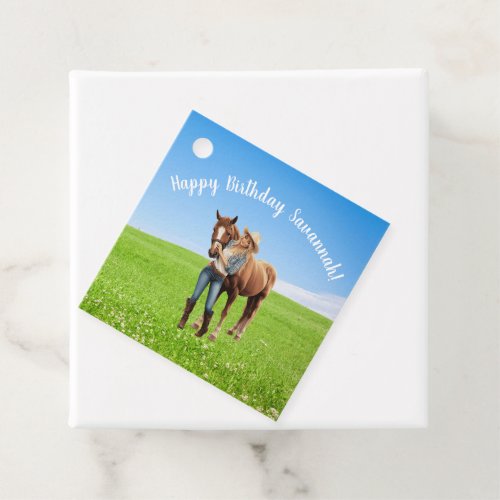 Horse Girl Birthday Celebration Special Message  Favor Tags