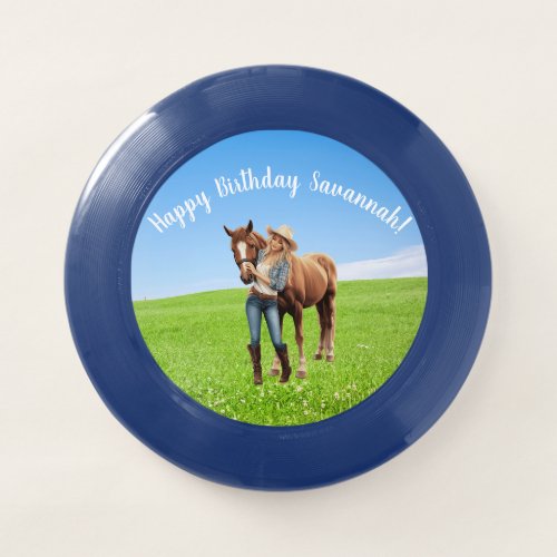 Horse Girl Birthday Celebration Special Message  Wham_O Frisbee