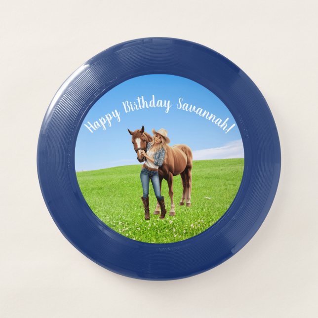 Horse Girl Birthday Celebration Special Message  Wham-O Frisbee (Front)