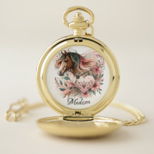 Horse Girl Birthday Pocket Watch