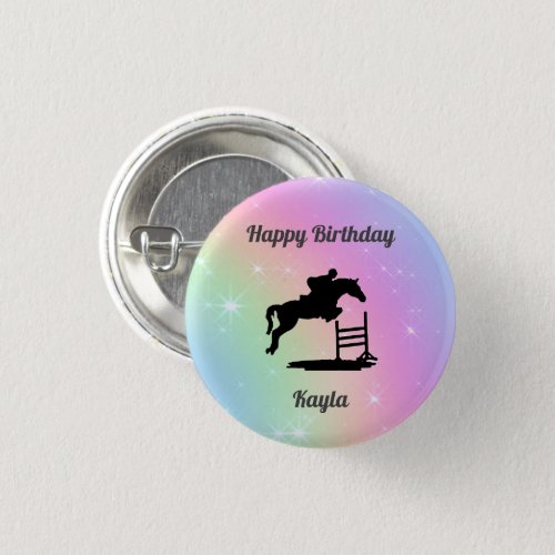 Horse Girl Button