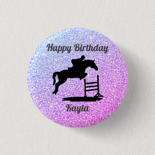 Horse Girl Button