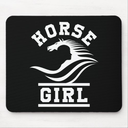 Horse Girl Cowgirl Horseshoe Stable Equestrian Spo Mouse Pad