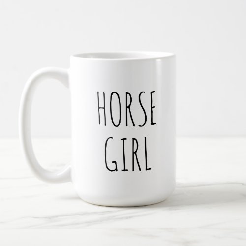 Horse Girl Cute Minimal Personalized Equestrian Coffee Mug