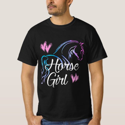 HORSE GIRL Equestrian Rider Teen Tween Women Horse T_Shirt