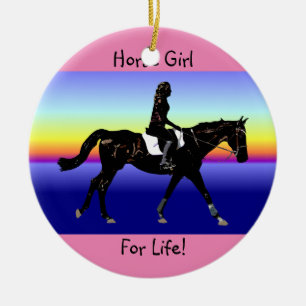 Horse Girl For Life! Ceramic Ornament