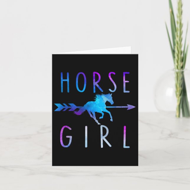 Horse Girl Funny Equestrian Rider Horseback Riding Card (Front)