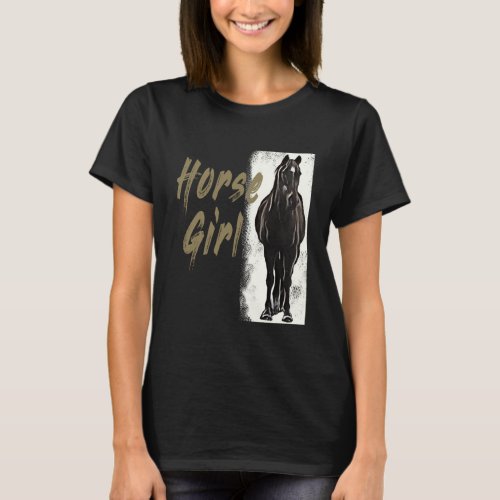 Horse Girl Gift For Vintage Riding Holiday Lovers T_Shirt