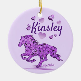 Horse Girl, Horse Ceramic Ornament