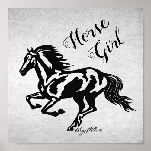Horse Girl Horse Poster