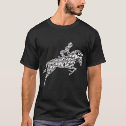 Horse Girl Horseback Riding Women Girls T_Shirt _ 