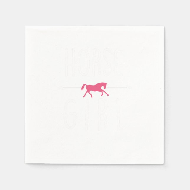 Horse Girl Horses Farm Farming Cowgirl Rider Gift Napkins (Front)