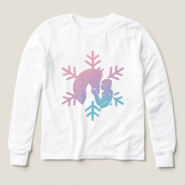 Horse Girl Long Sleeve Shirt  (Design Front)