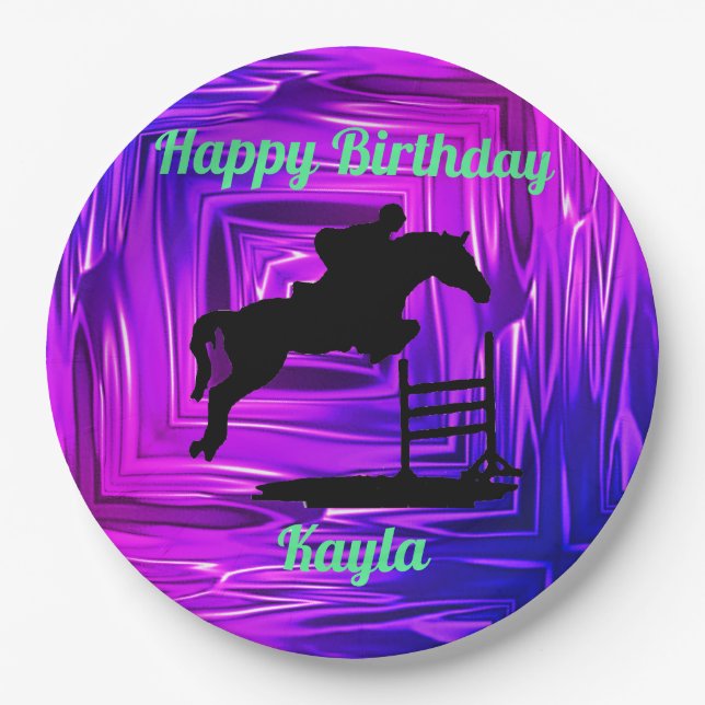 Horse Girl Paper Plates (Front)