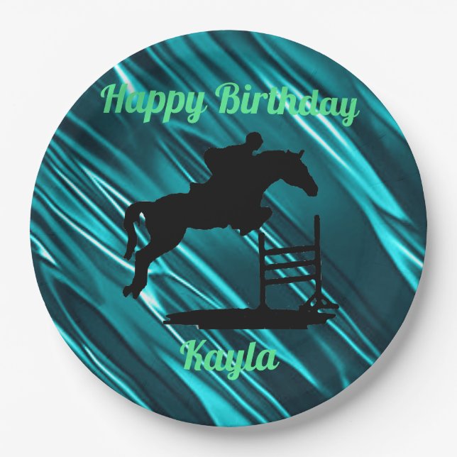 Horse Girl Paper Plates (Front)