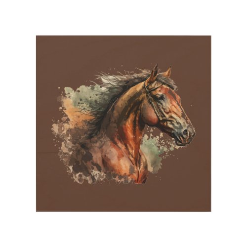 Horse  Girl Silhouette Horseback Riding  Wood Wall Art