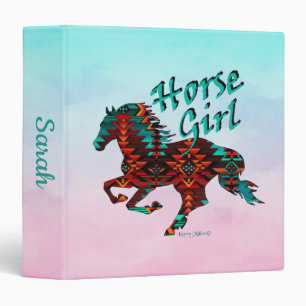 Horse Girl, Southwest Horse 3 Ring Binder