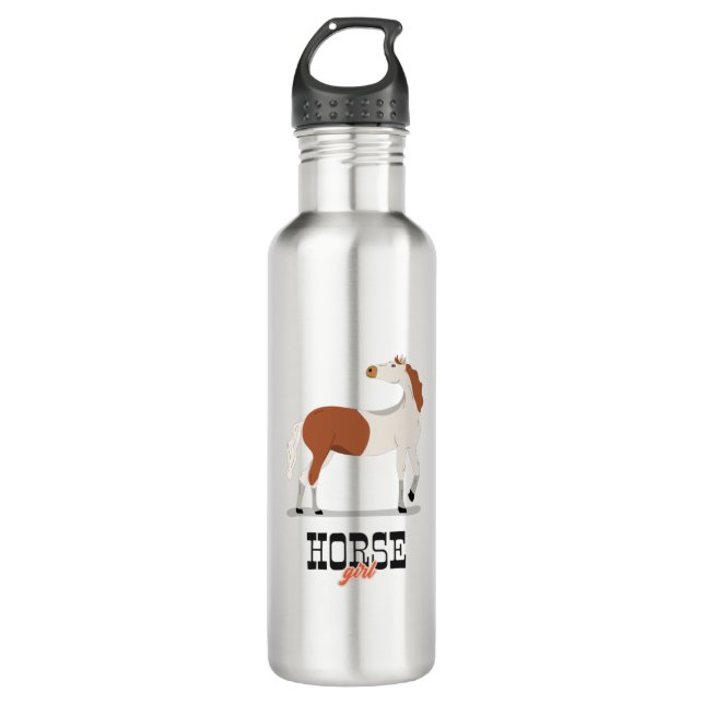 Horse Girl Stainless Steel Water Bottle (Front)