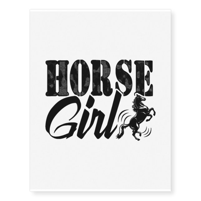 Horse Girl Temporary Tattoos (Front)