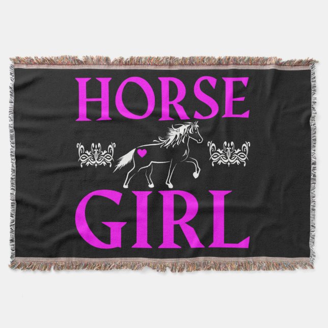 Horse Girl  Throw Blanket (Front)
