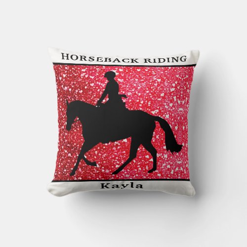 Horse Girl Throw Pillow