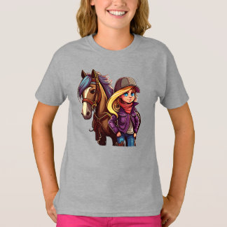 Horse girls funny cute pony T-Shirt