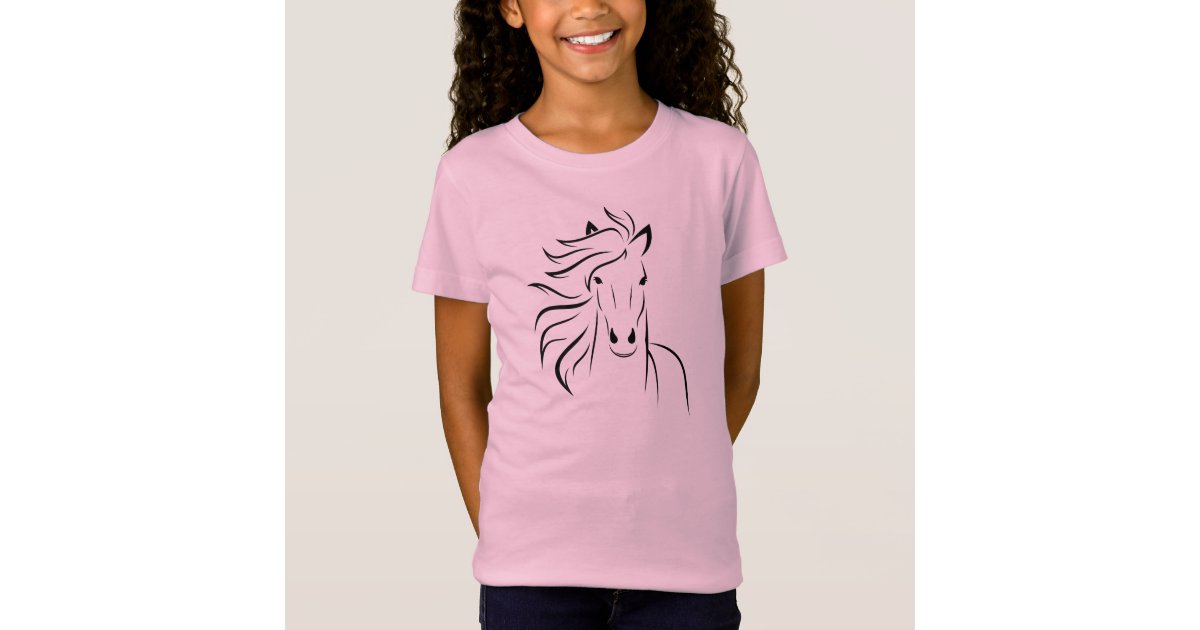 Horse Girl's TShirt Zazzle