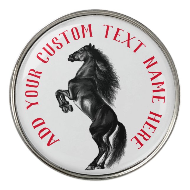 Horse Golf Ball Marker Personalized Custom Text (Front)