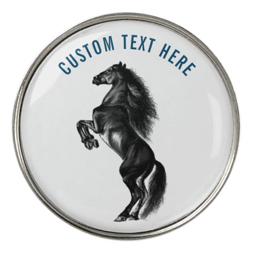 Horse Golf Ball Marker with Custom Text Name