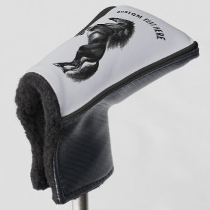 Horse Golf Head Cover Custom Text - Choose Colors