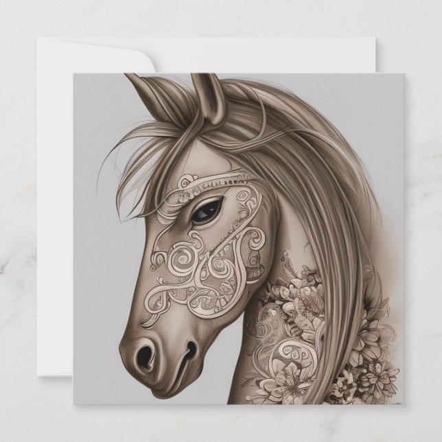Horse Graphic Note Card (Front)