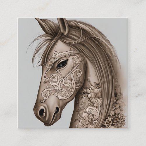 Horse Graphic Square Business Card