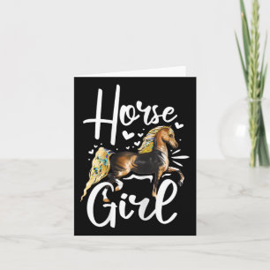Horse Graphic Women Girls Horseback Riding Horse L Card