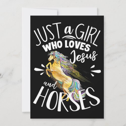 Horse Graphic Women Girls Horseback Riding Horse L Invitation