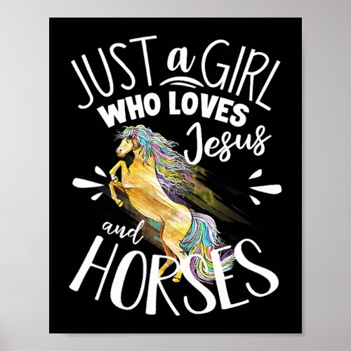 Horse Graphic Women Girls Horseback Riding Horse L Poster