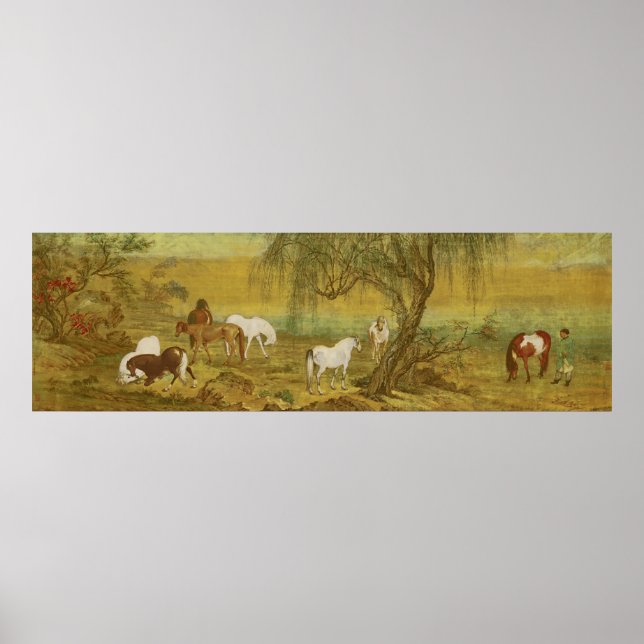 Horse Grazing in the Suburbs Fine Art Poster (Front)