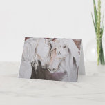 Horse Greeting Card- Peach/ Pink Blank Inside Card at Zazzle