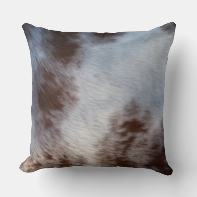 Horse Hair Cotton Western Cowboy Sofa Throw Pillow (Front)